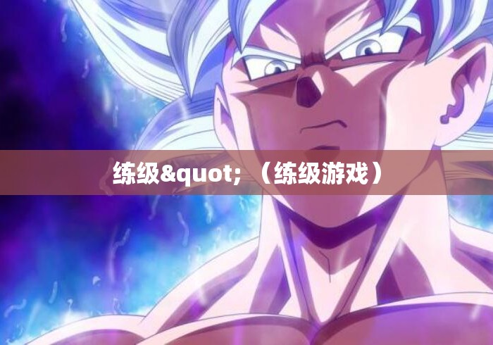 练级" (练级游戏) 练级" (练级游戏)