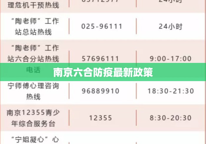 南京六合防疫最新政策