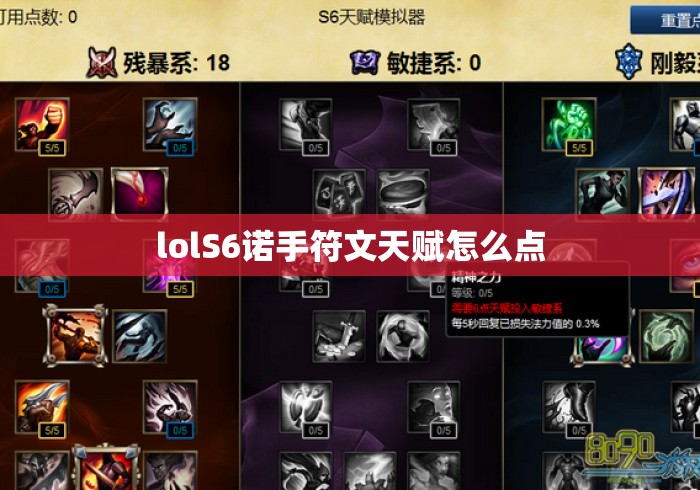 lolS6诺手符文天赋怎么点
