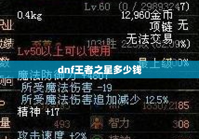 dnf王者之星多少钱