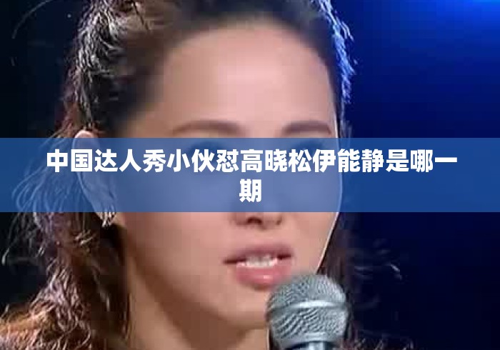 中国达人秀小伙怼高晓松伊能静是哪一期