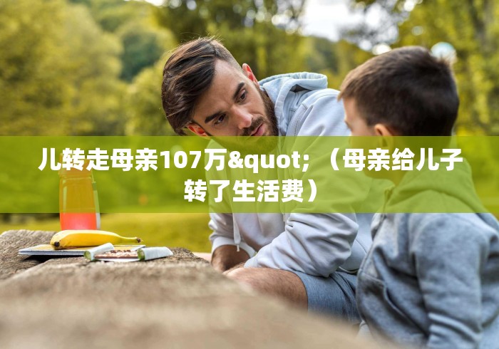 儿转走母亲107万" (母亲给儿子转了生活费) 儿转走母亲107万" (母亲给儿子转了生活费)