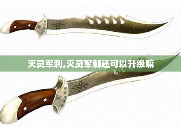 灭灵军刺,灭灵军刺还可以升级嘛