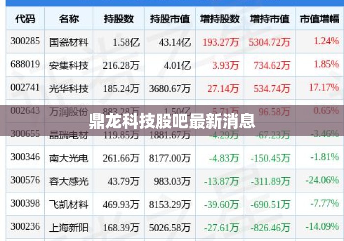 鼎龙科技股吧最新消息