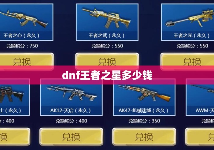 dnf王者之星多少钱