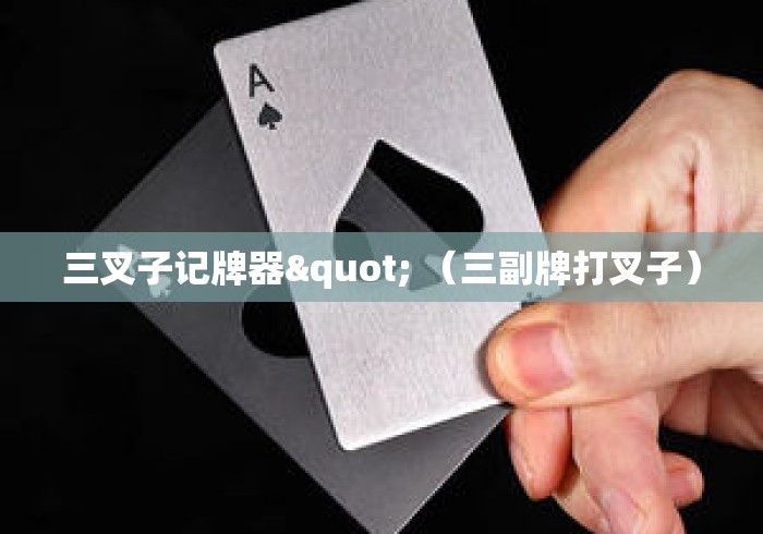 三叉子记牌器" （三副牌打叉子）