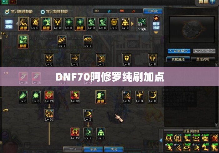 DNF70阿修罗纯刷加点 DNF70阿修罗纯刷加点