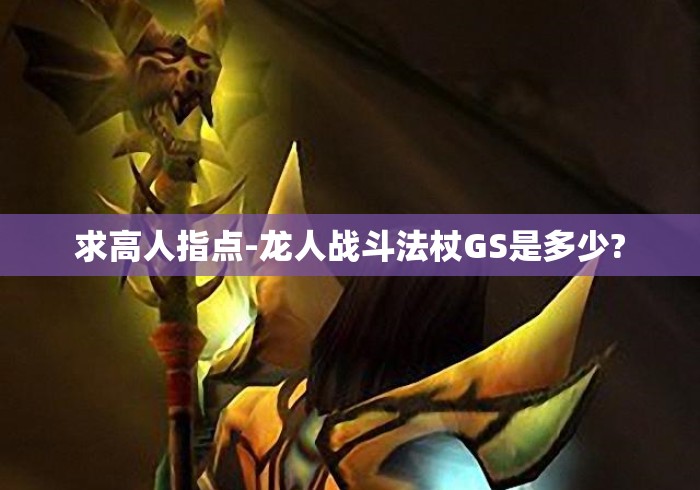求高人指点-龙人战斗法杖GS是多少? 求高人指点-龙人战斗法杖GS是多少?