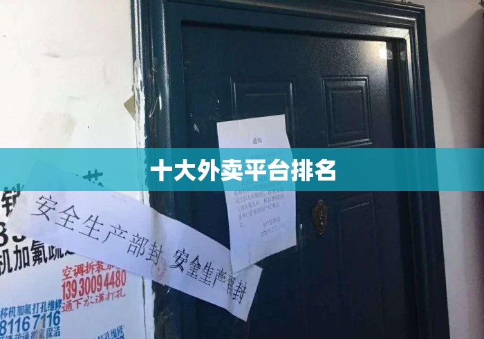 十大外卖平台排名