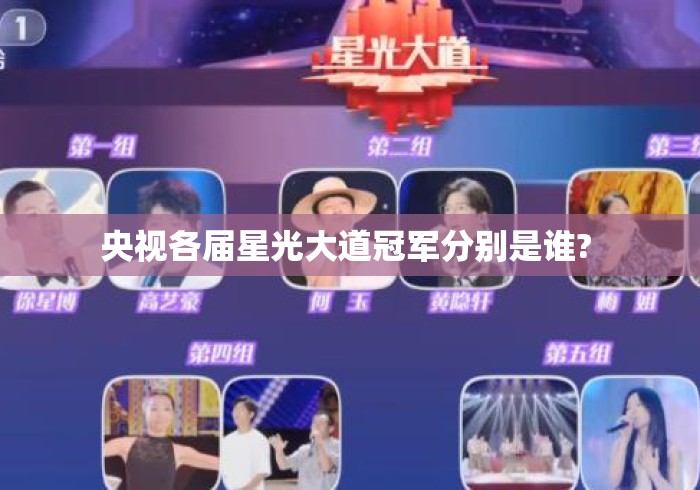 央视各届星光大道冠军分别是谁? 央视各届星光大道冠军分别是谁?