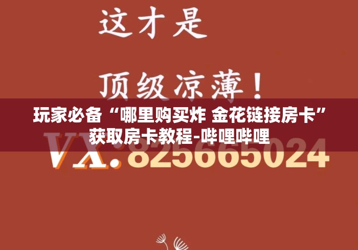 玩家必备“哪里购买炸 金花链接房卡”获取房卡教程-哔哩哔哩