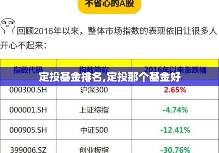 定投基金排名,定投那个基金好
