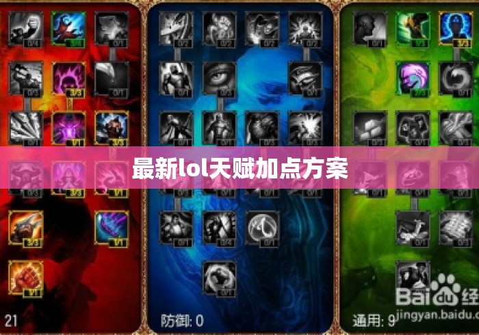 最新lol天赋加点方案