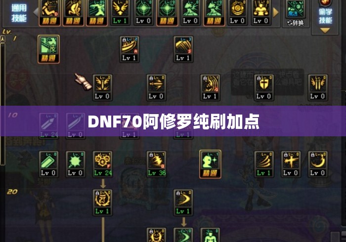 DNF70阿修罗纯刷加点
