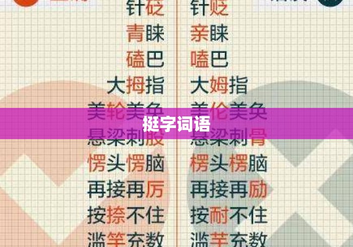 挺字词语 挺字词语