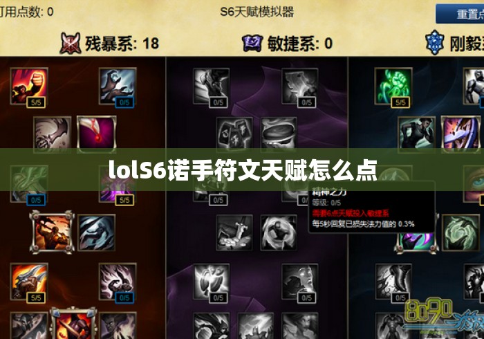 lolS6诺手符文天赋怎么点