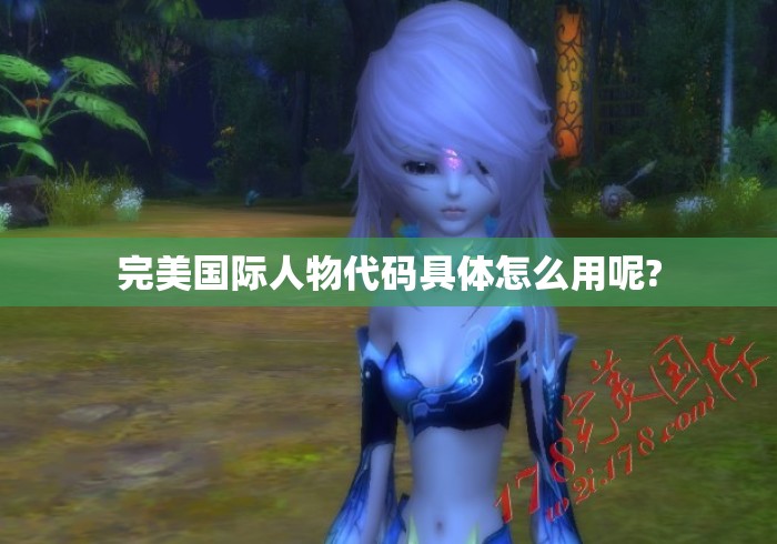完美国际人物代码具体怎么用呢? 完美国际人物代码具体怎么用呢?